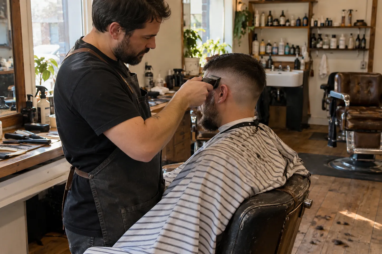 Haarschnitt und Fade: Beispielbild